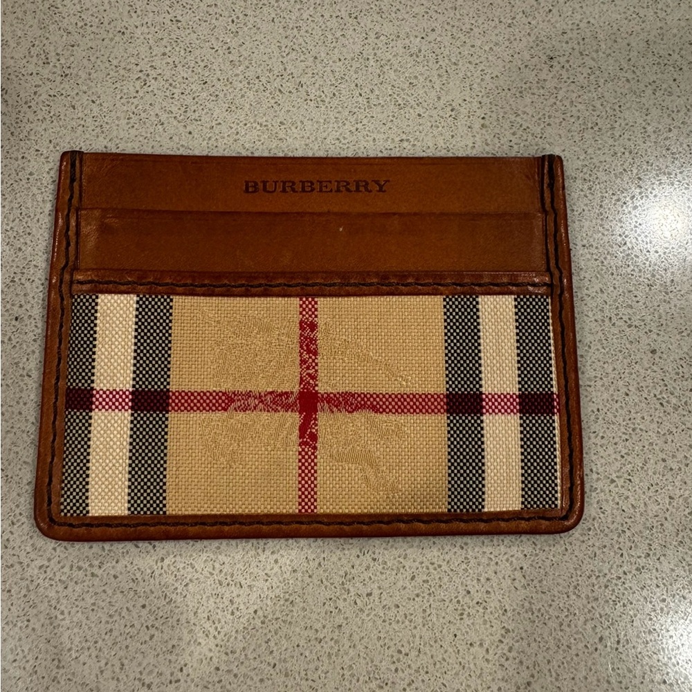 Burberry leather card case